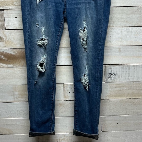 Judy Blue Skinny Fit Jeans Blue Camo Distressed Medium Wash Womens 15/32 Stretch - Picture 3 of 15